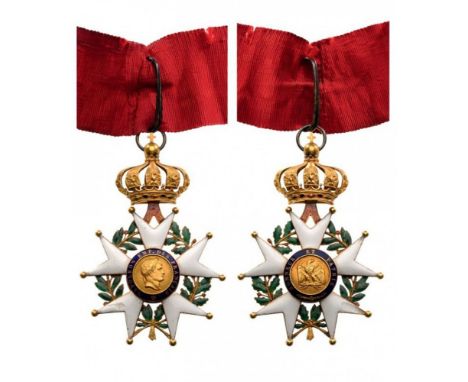 ORDER OF THE LEGION OF HONOR Commander's Cross, 2nd Empire (1852-1870), 3rd Class, instituted in 1802. Neck Badge, 58 mm, GOL