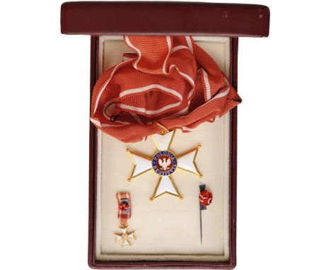 ORDER OF POLONIA RESTITUTA - ORDER OF RESTAURED POLAND (1918) Commander’s Cross, 3rd Class, 2nd Type (1944). Neck Badge, 62x6