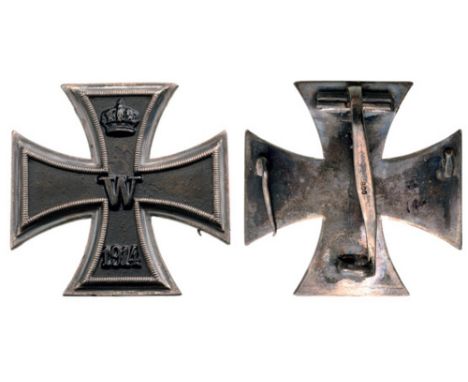 ORDER OF THE IRON CROSS Iron Cross, 1914, 1st Class, instituted in 1813. Breast Badge, Silver, 42 mm, multipart construction,