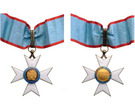 NATIONAL ORDER OF HONOR AND MERIT Commander’s Cross, 3rd Class, instituted in 1926. Neck Badge, 40 mm, gilt Silver, hallmarke