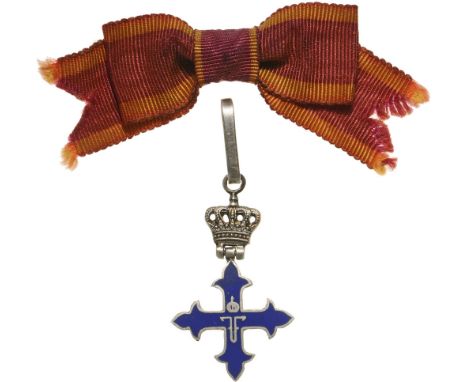 ORDER OF MICHAEL THE BRAVE, 1916 3rd Class Miniature, 1st Model, instituted in 1916. Breast Badge, Silver, dark blue enameled