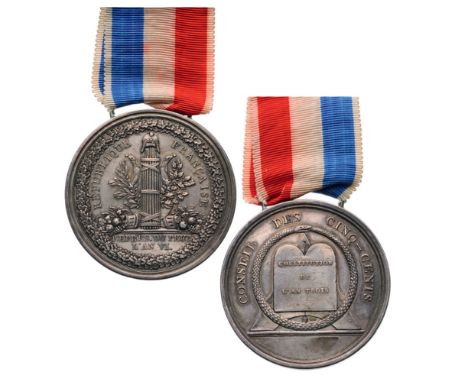 Medal for the Council of 500 Silver, 50 mm, adjusted for wear, awarded to those in the Council of 500, the lower house of the