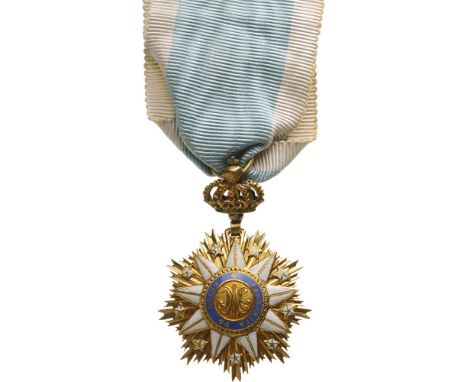 ORDER OF THE IMMACULATE CONCEPTION OF VILA VICOSA Knight’s Cross, instituted in 1818. Breast Badge, 48x32 mm, GOLD, approx. 9
