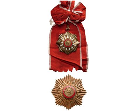 ORDER OF MAY Grand Cross Set, 1st Class, 2nd Type. Sash Badge, 78 mm, gilot Silver, central medallions gilt silver, enameled,