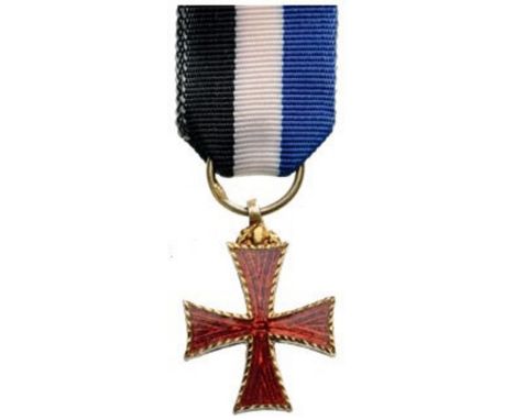 ORDER OF PRINCE HENRY THE NAVIGATOR Knight's Cross Miniature, 5th Class, instituted in 1960. Breast Badge, 18x12 mm, gilt Bro