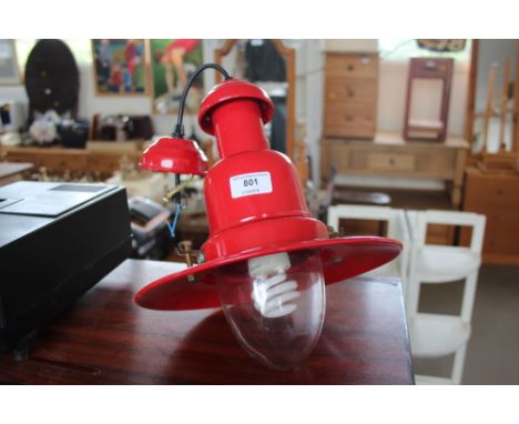 A modern hanging cabin light