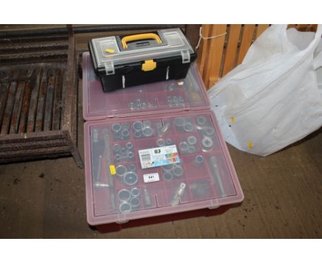 Three box of various tools to include various sockets