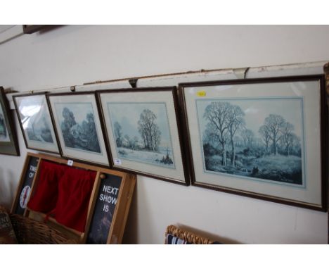 Four framed Vincent Selby prints 