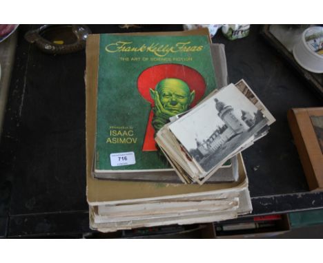 A quantity of post cards; punch sketches; and a book entitled The Gospel in the Old Testament