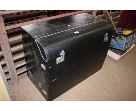 A leather trunk