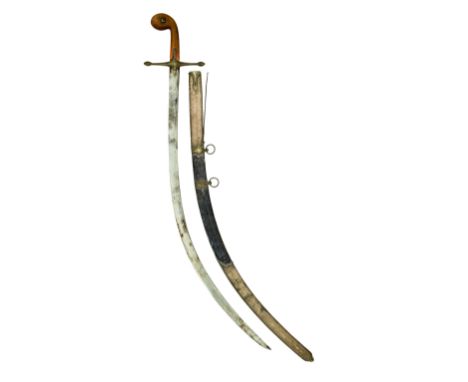 ˜AN OTTOMAN SILVER-MOUNTED SWORD (SHAMSHIR), TURKEY, 18TH CENTURY with curved single-edged blade of finely watered steel (sma