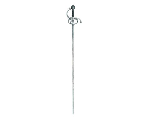 Property from a Central European Collection  A RARE SWEPT-HILT RAPIER, LATE 16TH CENTURY, FRENCH OR NORTH ITALIAN  with slend