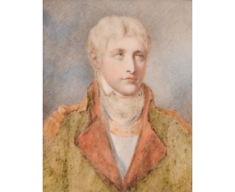 A portrait of The Young Napoleon in a gilt frame, 2.75" x 2.25".