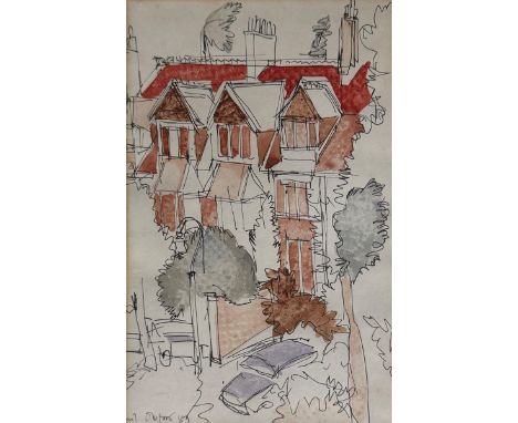 K.G. Subramanyan (1924 - 2016)  Mixed Media on Paper  8.5 x 5.5 Inches  Initialed in Tamil Inscribed and Dated 'October 87' L