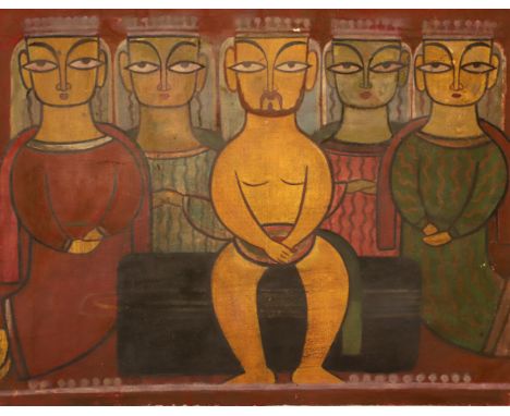 Jamini Roy (1887 - 1972)Tempera on Cloth24 x 30 inchesProvenance - Originally acquired from Dhoomimal Art GalleryPublished - 