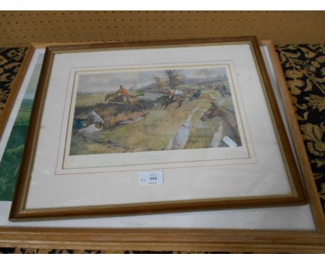 LIONEL EDWARDS three hunting prints; ' The Warwickshire', 'The Devon and Somerset Stag Hounds' and 'The Berkeley Hunt', all f