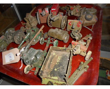 A mixed selection to include Britians gun, motorcycles, tractor etc 