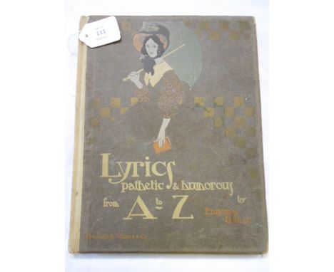 EDMUND DULAC 'Lyrics Pathetic and Humorous from A to Z', published 1908 by Frederick Warne & Co, London, 24 colour lithograph