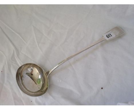 Victorian fiddle pattern ladle London 1837 by WE 240g   