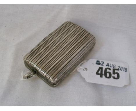 Georgian snuff box with reeded sides 2” long Bham 1808 by WP 38g 