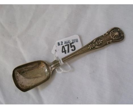 Victorian double struck Kings pattern caddy spoon  London 1840 5.5” long 38g       