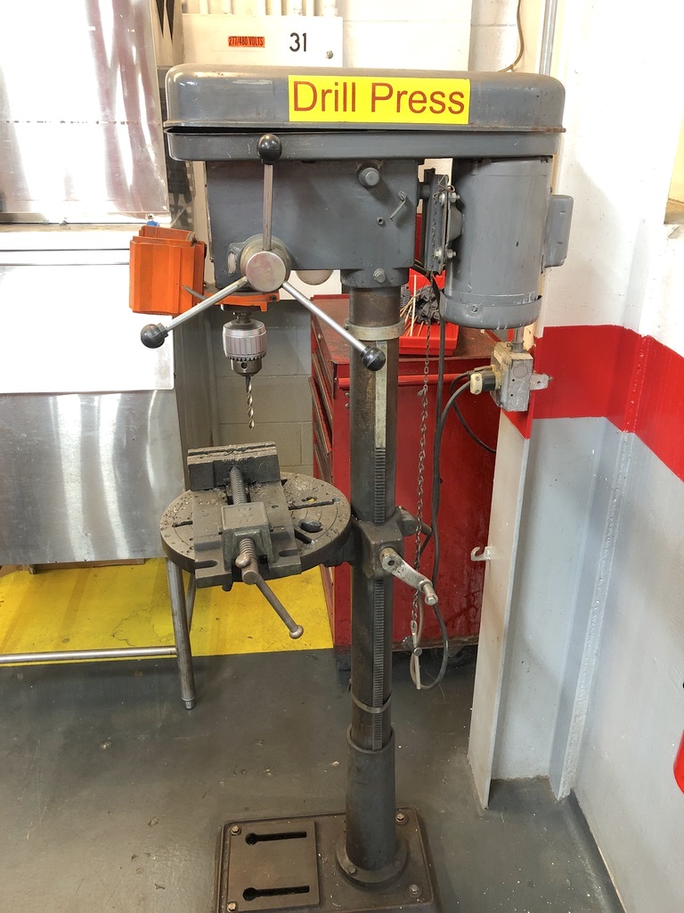 Chicago Power Tools Drill Press on Metal Stand, Model AI25, Serial