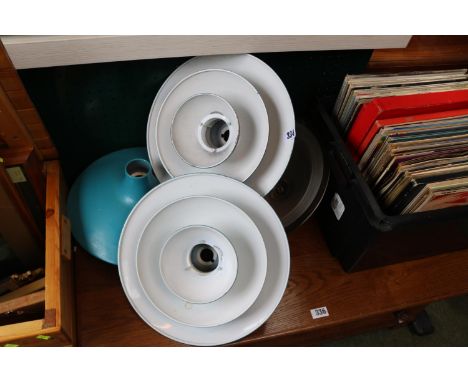 Collection of 3 Poulsen style light fittings and another light 