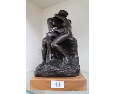 Homage to Gustav Klimt 'The Kiss' 1994 Austin mounted on wooden base 