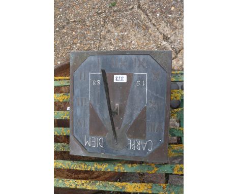 Copper and slate Sundial 