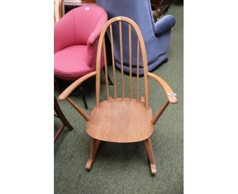 Ercol blonde elm Windsor rocking chair 