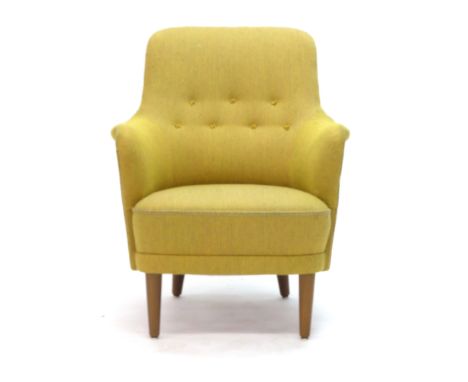 Carl Malmsten for O.H.Sjorgren, a 'Samas' button upholstered armchair 
