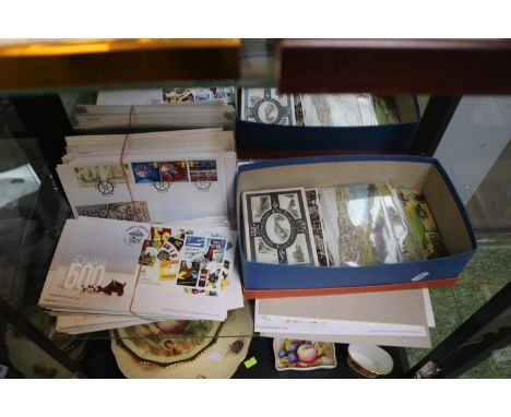 COllection of assorted First Day Covers and assorted Edwardian and later Postcards 