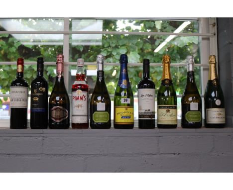 Collection of Wines and Prosecco to include Louis Delaunay Champagne, Pimms etc (10) 