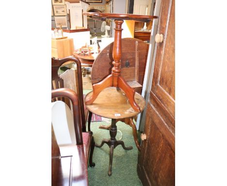 2 Antique Wine tables on tripod supports 