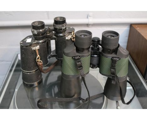 Pair of Zenith Field 7 x 50 Binoculars &amp; a Pair of Inpro Class 12 x 50 Binoculars cased 