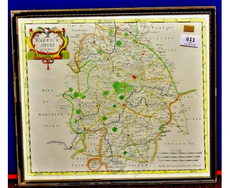 Warwickshire by R. Morden, vintage reprint.