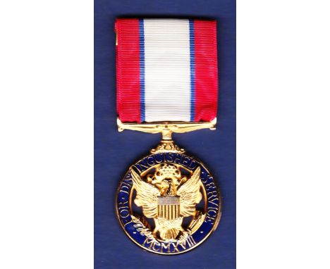 USA Army Distinguished Service Military Medal, 1960's - 1970'd issue. A clean example of this scarce American medal.