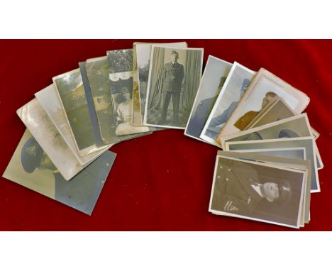 WWI and WWII collection of 25 portrait post card photos.