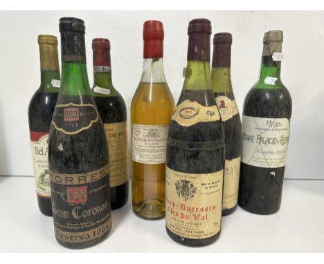 Mixed bottles to include Rioja 1993, Cote's de Bourge 1982, Torres Gran Coronas Reserva 1964, Location: shelf EIf there is no
