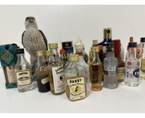 A large collection of miniatures to include Whisky, Rum and Vodka, A/F   Location:If there is no condition report shown, plea