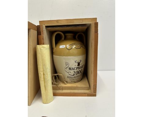 One cased 2lt stoneware flagon of Macphail's 2000 malt scotch whisky,  Location:If there is no condition report shown, please