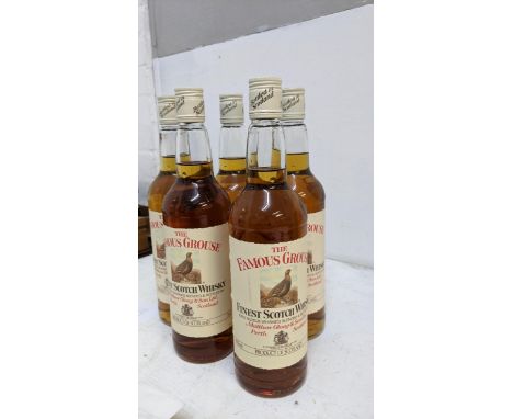 Five bottles of The Famous Grouse Finest Scotch Whisky, 5 x 75cl Location: CRATE Grey Fling Cab 