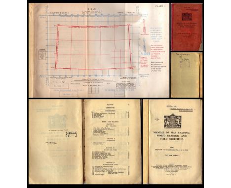 Manual of Map Reading, Photo Reading and Field Sketching 1929. Official copy. Reprinted with amendments (Numbers 1-4) 1939. T