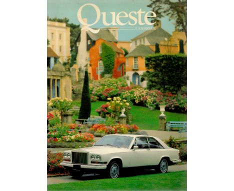 Queste Camargue Magazine. Glossy brochure for Rolls Royce 1987. This exclusive edition of Queste is the 10th issue of this ma