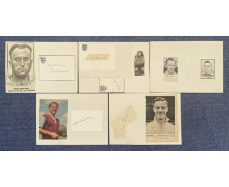 Football England signed photo cards Collection. Signatures such as Ivor Broadis, Johnny Hancocks, William Eckersley, Ray Parr