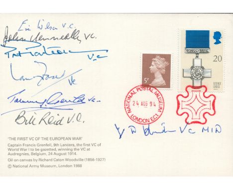 Eric Wilson VC, John Kenneally VC, Pat Porteous VC, Bill Reid VC, Ian Frazer VC and 2 Others Signed National Army Museum Colo