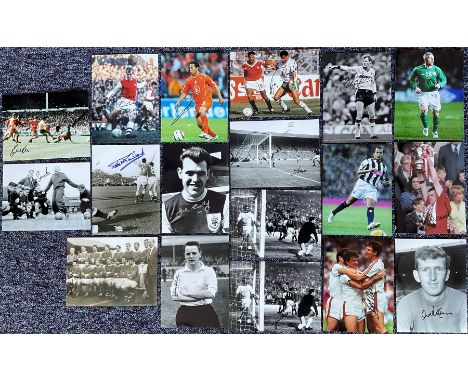 Football collection 18, 8x6 assorted signed photos from some great names from the past in English Football includes Brian Pil