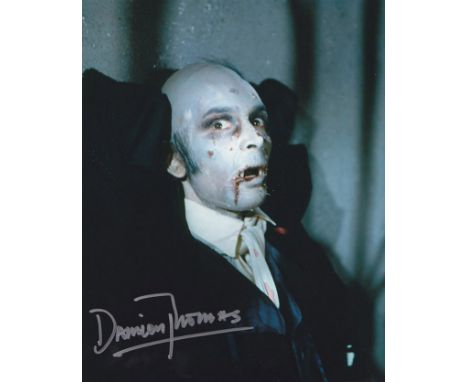 Blowout Sale! Hammer Horror Twins of Evil hand signed 10x8 photo. This beautiful 10x8 hand signed photo depicts Damien Thomas