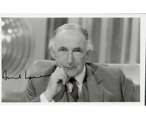 English physicist and Radio Astronomer Sir Alfred Charles Bernard Lovell OBE FRS Signed 5x3 Black and White Photo. Signed in 