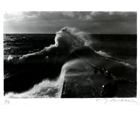   Buchheim, Lothar-Günther, 1918 Weimar - 2007 Starnberg  Fotografie "Brecher am Bug eines VII C Bootes, Mittelatlantik, Herb
